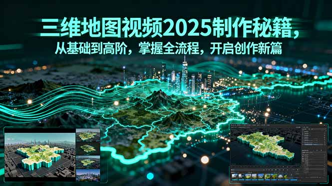 三维地图视频2025制作秘籍，从基础到高阶，掌握全流程，开启创作新篇-黑马项目网