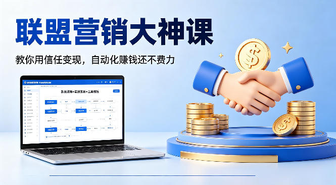联盟营销大神课，教你用信任变现，自动化賺钱还不费力【原创双语字幕】-黑马项目网