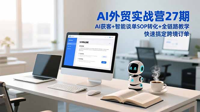 AI外贸实战营27期，AI获客+智能谈单+SOP转化+全链路教学，快速搞定跨境订单-黑马项目网
