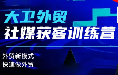 大卫老师·外贸社媒获客独家训练营(更新10月)-黑马项目网