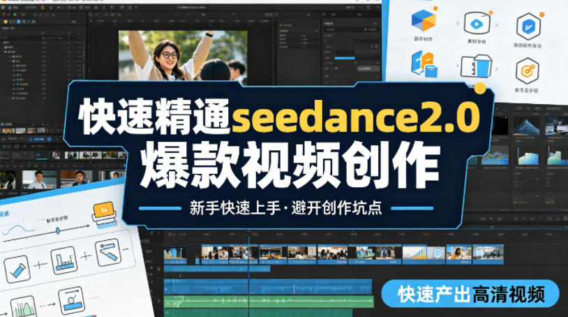 快速精通seedance2.0爆款视频创作，快速产出高清视频，避开大量创作坑点，新手也能快速上手-黑马项目网