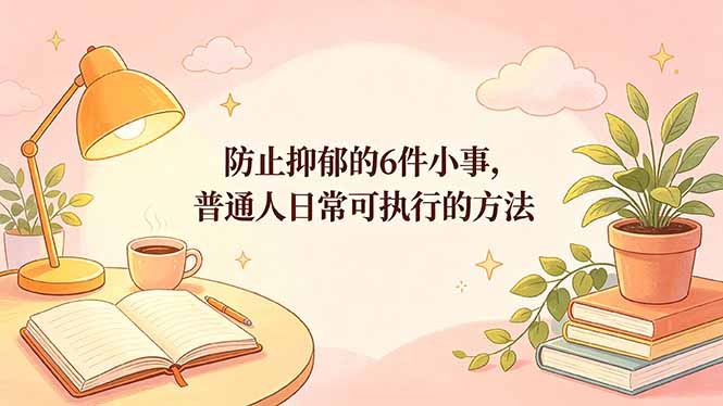 付费文章：防止抑郁的6件小事，普通人日常可执行的方法-黑马项目网