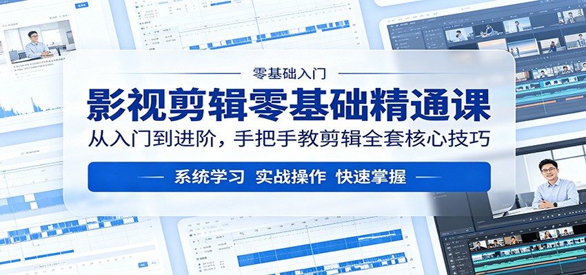 影视剪辑零基础精通课：从入门到进阶，手把手教剪辑全套核心技巧-黑马项目网