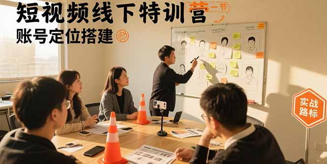 短视频线下特训营：账号定位搭建/口播号拍摄剪辑/直播间流量入口/变现实战-黑马项目网