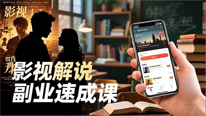 Tk影视解说副业速成课，软件安装、全流程实操、爆款预设，新手两周变现-黑马项目网