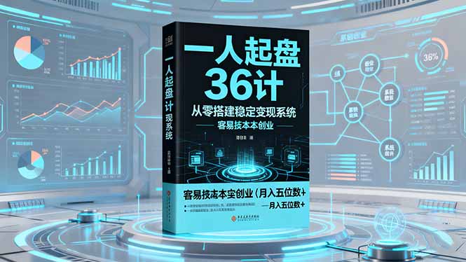 一人起盘36计：从零搭建稳定变现系统，实现低成本创业，月入五位数+-黑马项目网