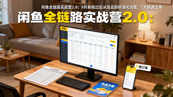 闲鱼全链路实战营2.0：9月新规过后从选品到标准化运营，7天快速出单-黑马项目网