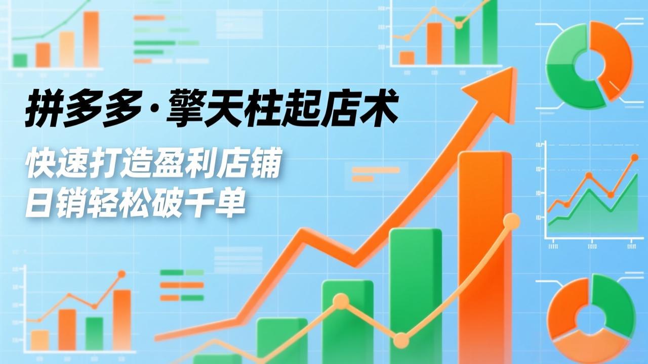 拼多多·擎天柱起店术，爆流布局、利润起飞、不断流，快速打造盈利店铺，日销破千单(更新-黑马项目网