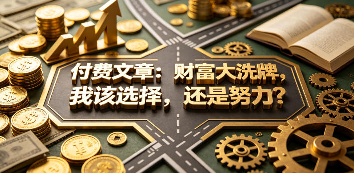付费文章：财富大洗牌，我该选择，还是努力？-黑马项目网