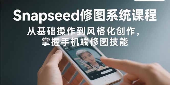 Snapseed修图系统课程：从基础操作到风格化创作，掌握手机端修图技能-黑马项目网