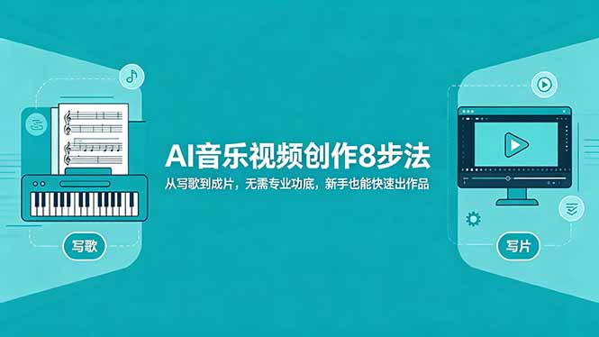 AI音乐视频创作8步法：从写歌到成片，无需专业功底，新手也能快速出作品-黑马项目网