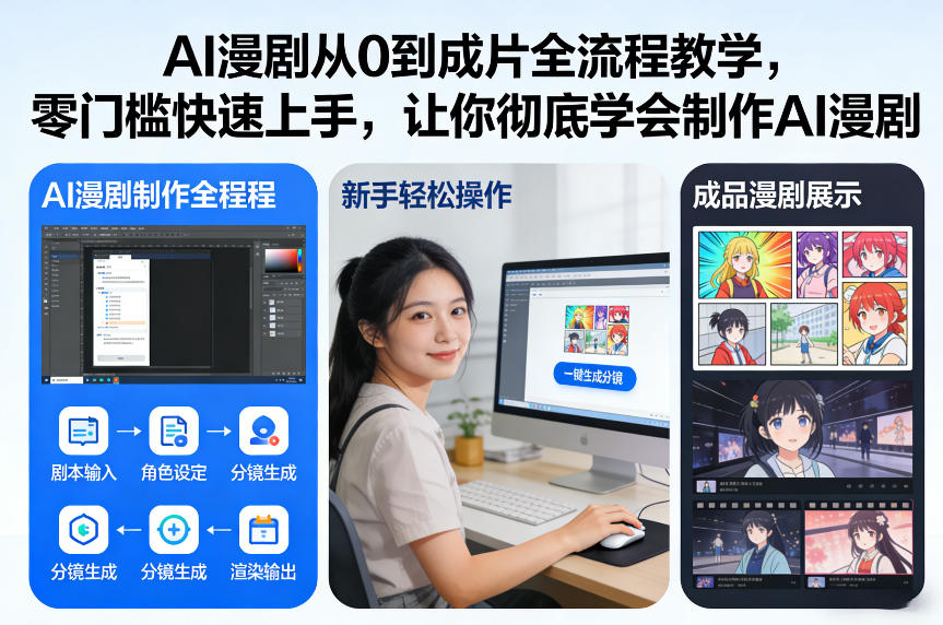 AI漫剧从0到成片全流程教学，零门槛快速上手，让你彻底学会制作AI漫剧【保姆级教程】-黑马项目网