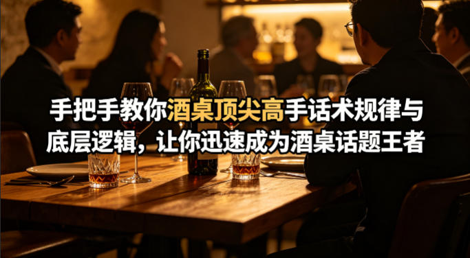 付费文章：手把手教你酒桌顶尖高手话术规律与底层逻辑，让你迅速成为酒桌话题王者(二十年全网独家经验分享)-黑马项目网