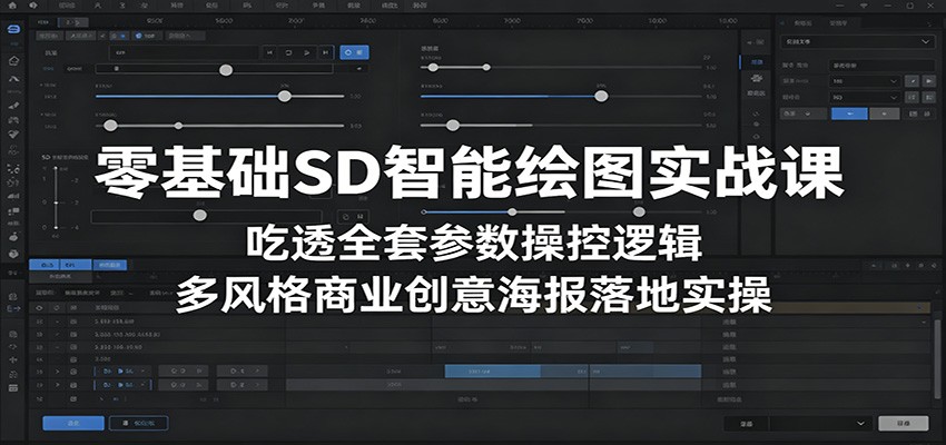 零基础SD智能绘图实战课：吃透全套参数操控逻辑，多风格商业创意海报落地实操-黑马项目网