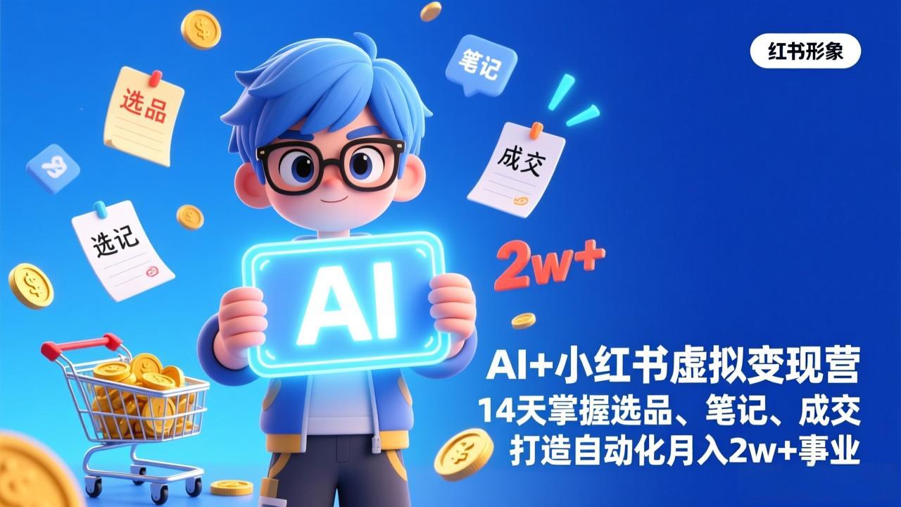 AI+小红书虚拟变现营(完结-黑马项目网
