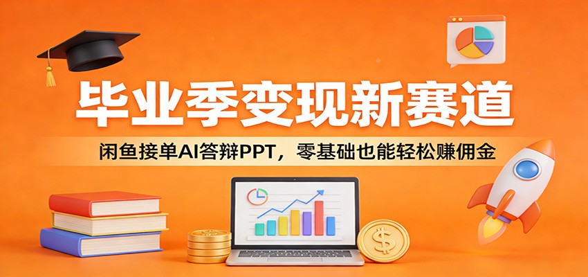 毕业季变现新赛道：闲鱼接单AI答辩PPT，零基础也能轻松赚佣金-黑马项目网