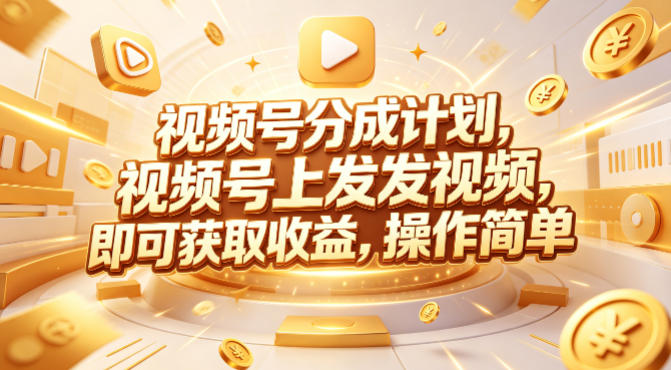 视频号分成计划，599元众筹的Red团队课程，视频号上发发视频，即可获取收益，操作简单-黑马项目网