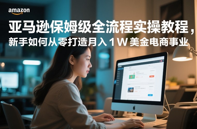 亚马逊保姆级全流程实操教程，新手如何从零打造月入1W美金电商事业-黑马项目网