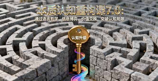 本质认知重构课7.0：通过语言哲学、信息博弈、价值交换，突破认知局限-黑马项目网