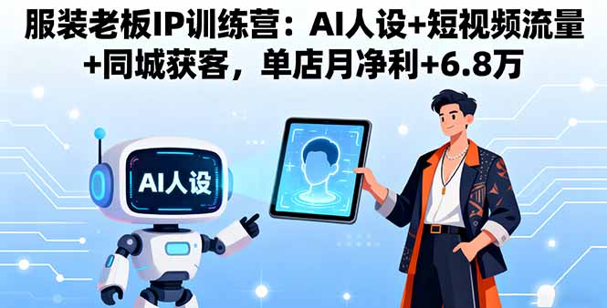 服装老板IP训练营：AI人设+短视频流量+同城获客，单店月净利+6.8万-黑马项目网