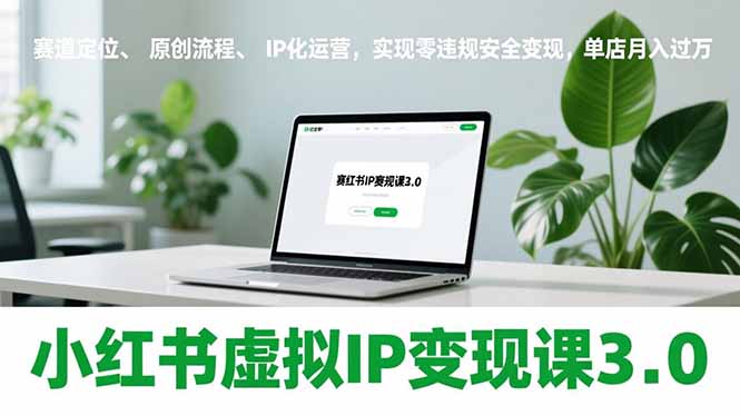 小红书虚拟IP变现课3.0，赛道定位、原创流程、IP化运营，实现零违规安全变现，单店月入过万-黑马项目网