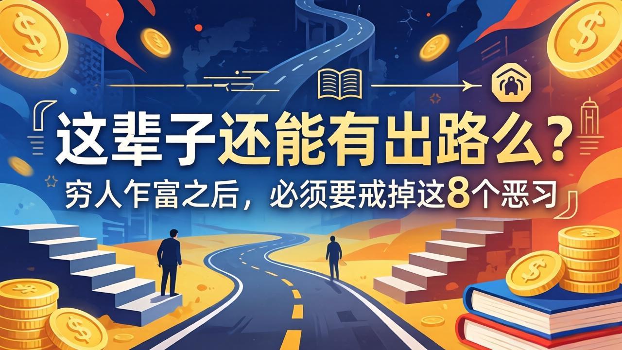 关于人生两篇付费文章【这辈子还能有出路么？】【穷人乍富之后，必须要戒掉这8个恶习】-黑马项目网