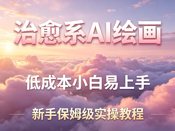 治愈系AI绘画提示词项目，低成本小白易上手，每天10分钟，新手保姆级实操教程-黑马项目网
