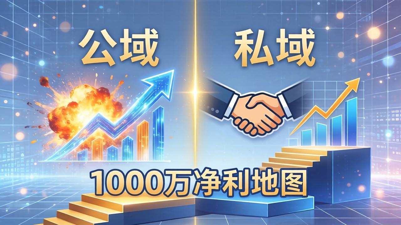 公域玩命出爆款，私域悄悄做成交：这套AI内训课，2026给你打通1000万净利的地图-黑马项目网