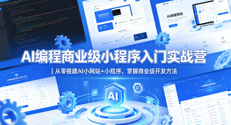 AI编程商业级小程序入门实战营｜从零搭建AI小网站+小程序，掌握商业级开发方法-黑马项目网