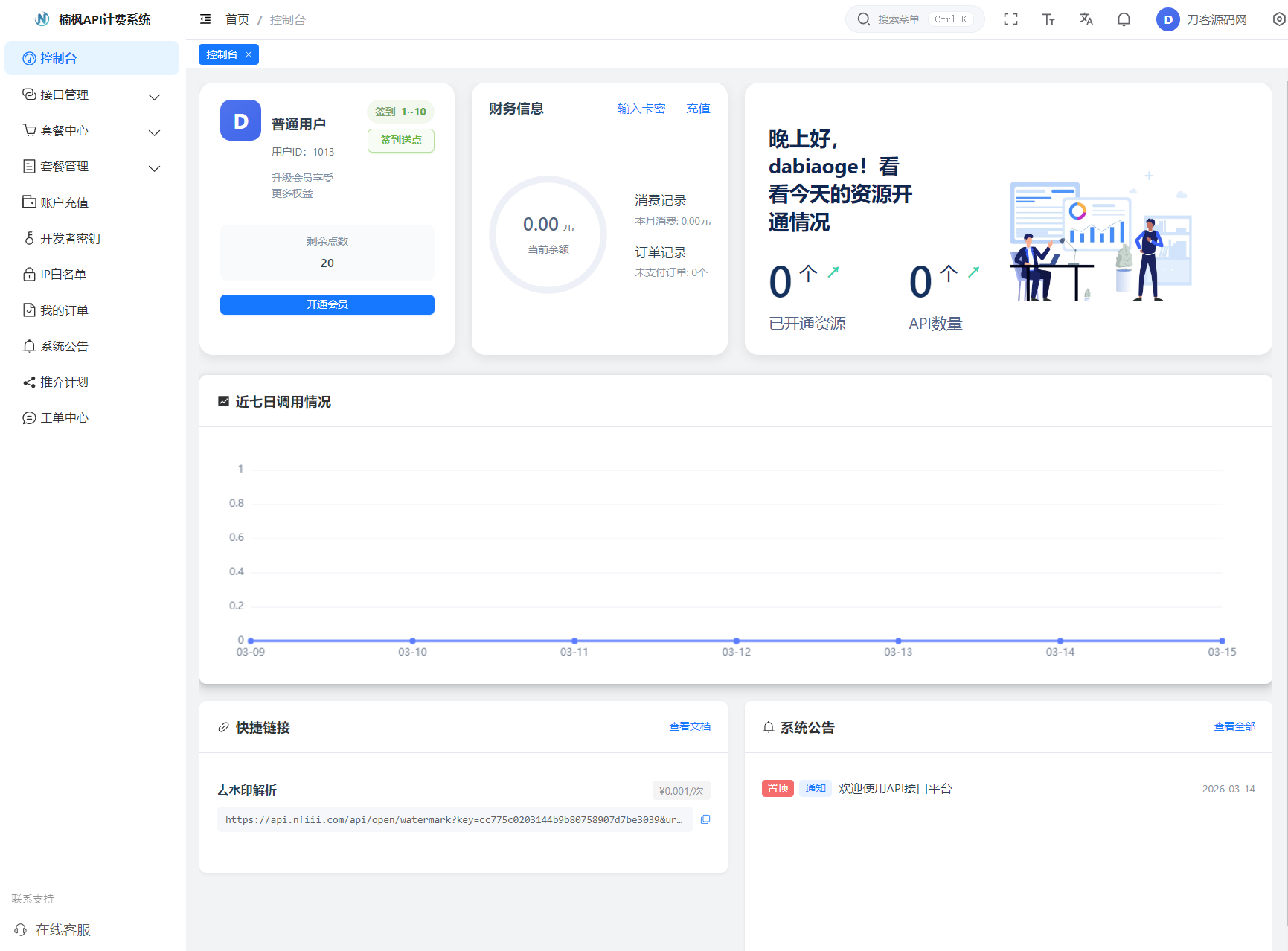 2026全新UI解析计费系统源码 附教程-黑马项目网