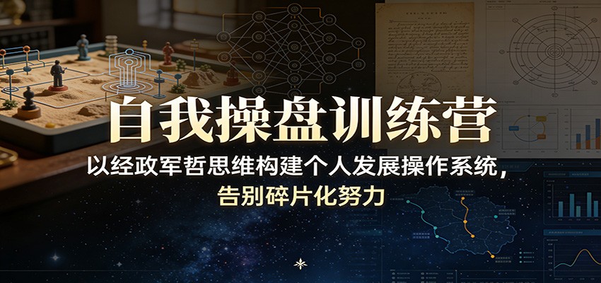 自我操盘训练营：以经政军哲思维构建个人发展操作系统，告别碎片化努力-黑马项目网