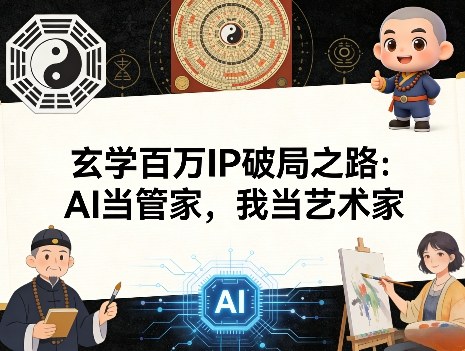 玄学百万IP破局之路：AI当管家，我当艺术家-黑马项目网