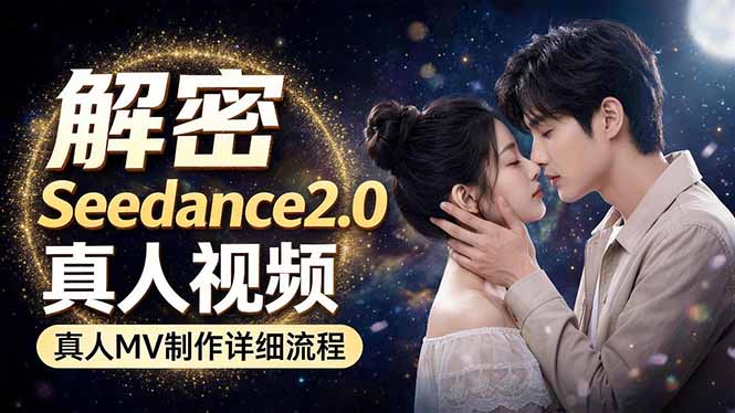 Seedance 2.0电影级真人 MV全流程拆解：提示词、运镜、粒子特效，手把手实操-黑马项目网
