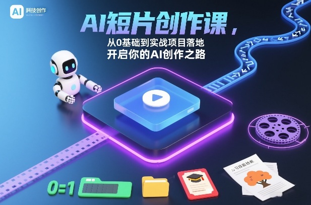 AI短片创作课，从0基础到实战项目落地，开启你的AI创作之路(更新0411)-黑马项目网