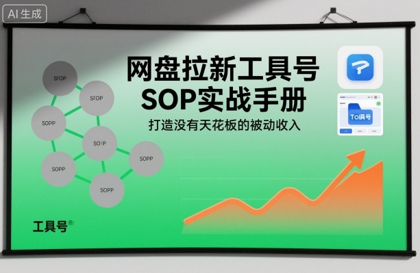 网盘拉新工具号SOP实战手册，打造没有天花板的被动收入-黑马项目网