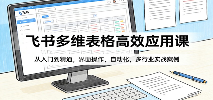 飞书多维表格高效应用课：从入门到精通，界面操作，自动化，多行业实战案例-黑马项目网