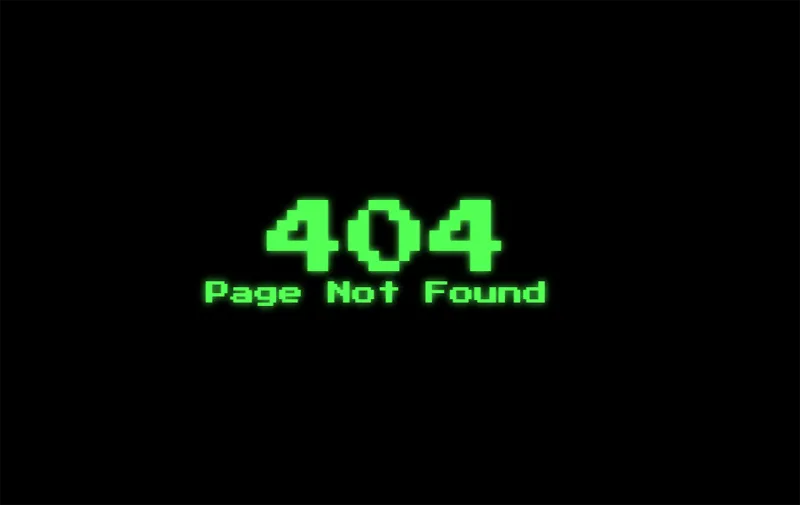 HTML黑色大气绿色发光字404错误页模板-黑马项目网