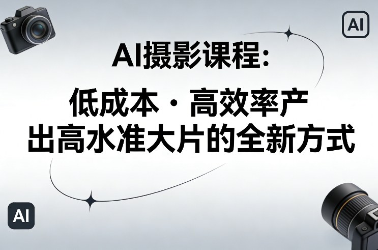 AI摄影课程，低成本高效率产出高水准大片的全新方式-黑马项目网