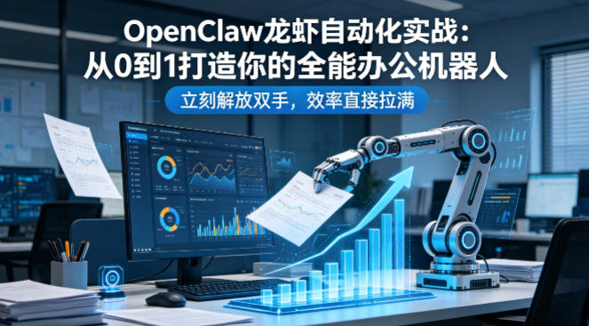 OpenClaw龙虾自动化实战：从0到1打造你的全能办公机器人，立刻解放双手，效率直接拉满-黑马项目网