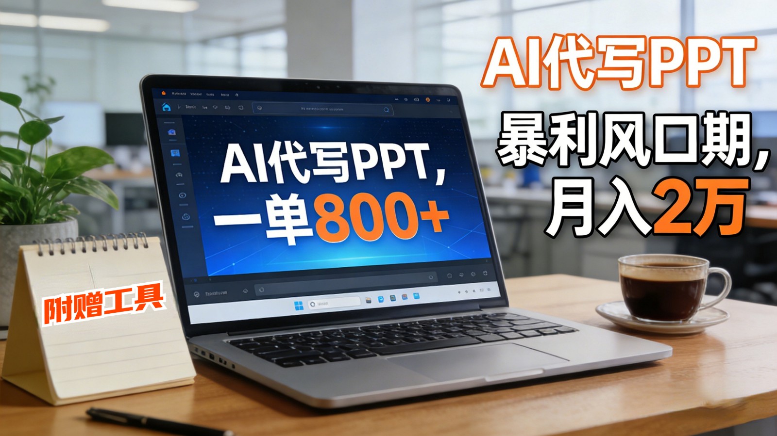 AI 代写做 PPT！一单狂赚 800+，风口期月入 2 万(工具 + 提示词直接送)-黑马项目网