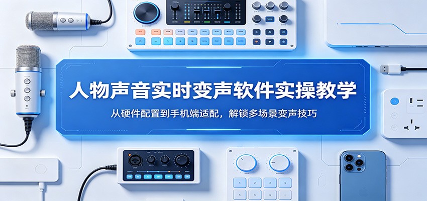人物声音实时变声软件实操教学：从硬件配置到手机端适配，解锁多场景变声技巧-黑马项目网