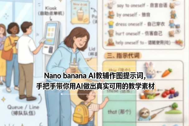 Nano banana AI教辅作图提示词，手把手带你用AI做出真实可用的教学素材-黑马项目网