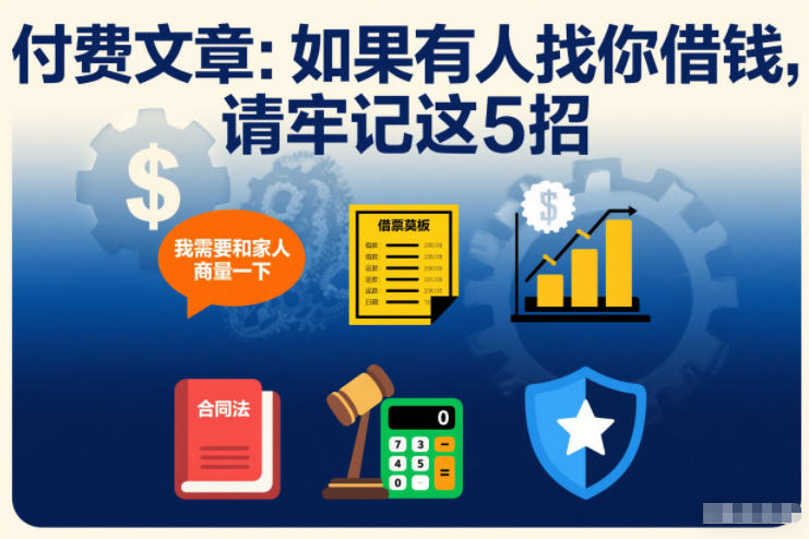 付费文章：如果有人找你借钱，请牢记这5招-黑马项目网