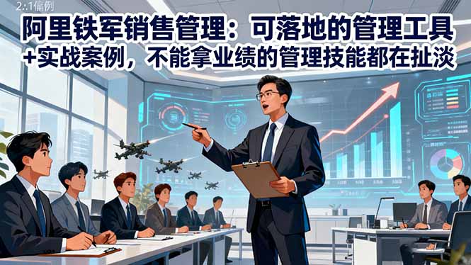 阿里铁军销售管理：可落地的管理工具+实战案例，不能拿业绩的管理都在扯淡-黑马项目网