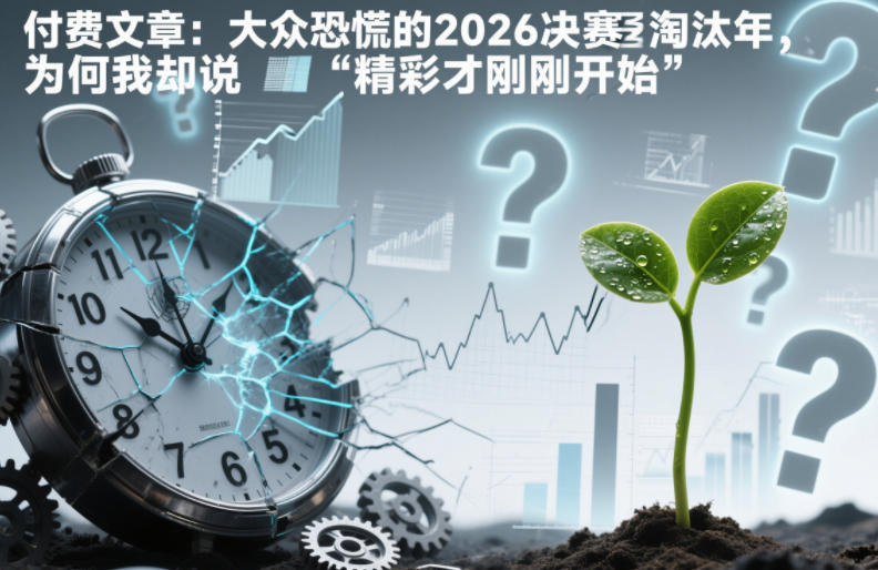 付费文章：大众恐慌的2026决赛淘汰年，为何我却说“精彩才刚刚开始”？-黑马项目网