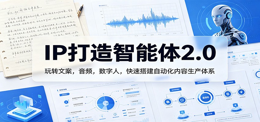 IP打造智能体2.0：玩转文案，音频，数字人，快速搭建自动化内容生产体系-黑马项目网