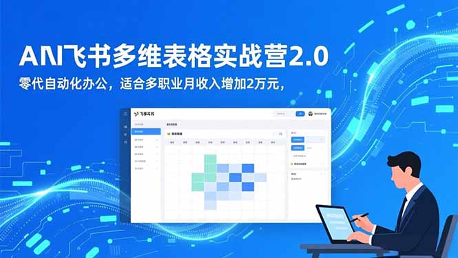 AI+飞书多维表格实战营2.0：零代码自动化办公，适合多职业月收入增加2万元-黑马项目网