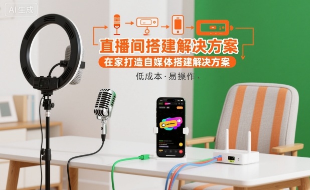直播间搭建解决方案，在家打造自媒体搭建解决方案-黑马项目网