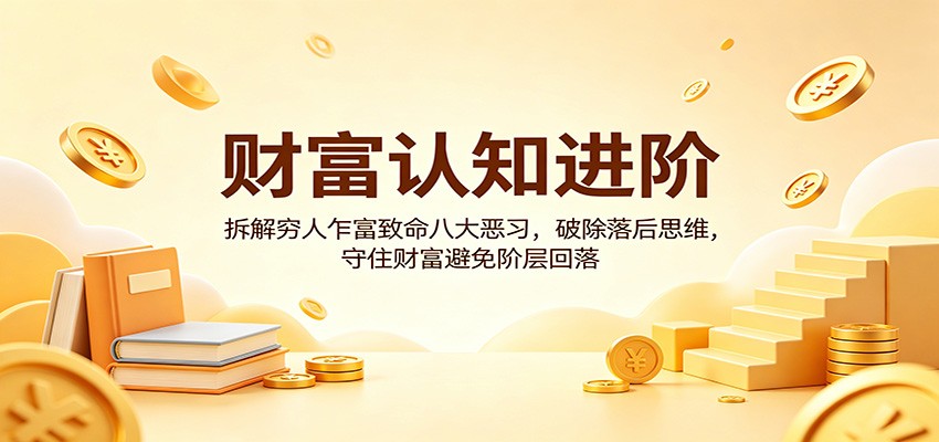 财富认知进阶：拆解穷人乍富致命八大恶习，破除落后思维，守住财富避免阶层回落-黑马项目网