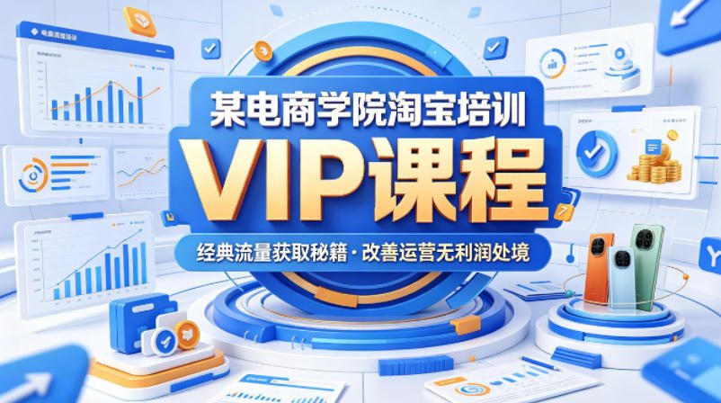 某电商学院淘宝培训VIP课程，各种经典有用的流量获取秘籍，改善运营产品没利润的处境(2026年5月)-黑马项目网